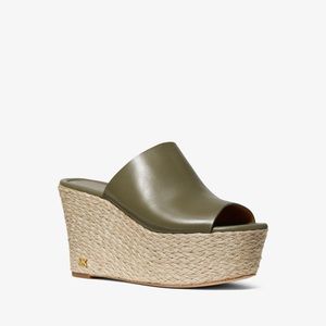 NEW Michael Kors Cunningham Leather Wedge